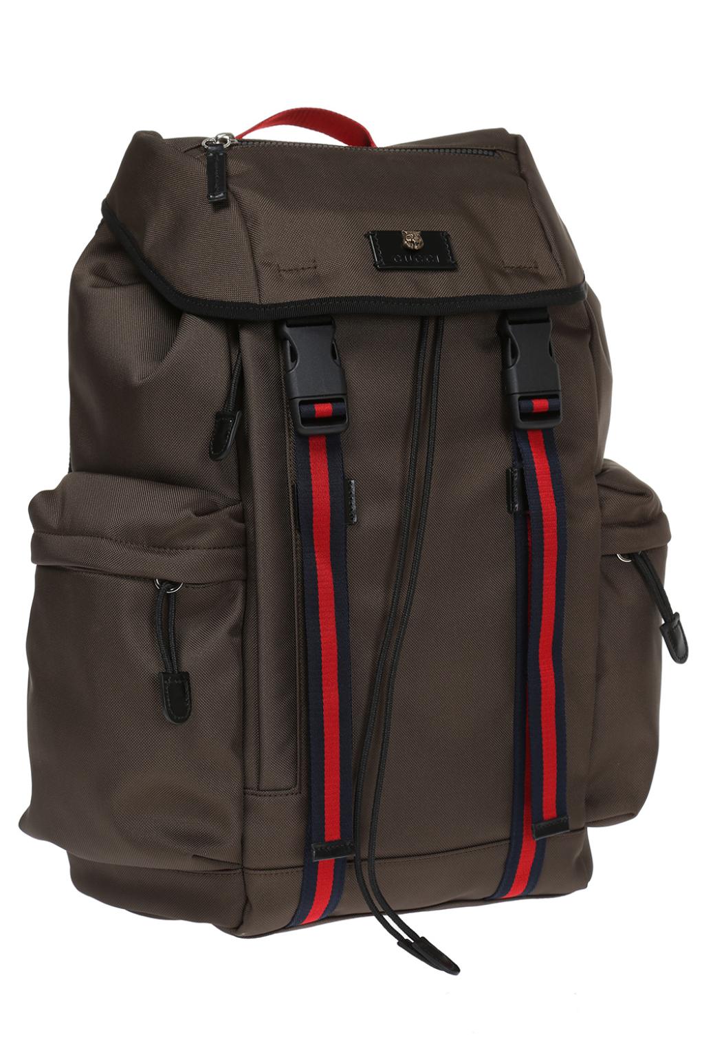 Gucci stripe backpack sale